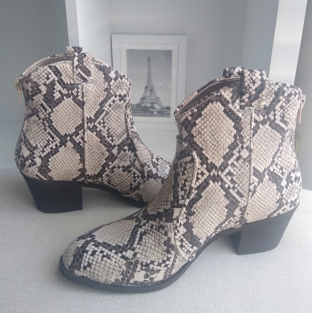✨New!  Style & Co MyKenna Western Snake Ankle Booties